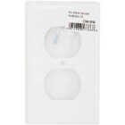 Amerelle PRO 1-Gang Stamped Steel Outlet Wall Plate, Smooth White Image 2